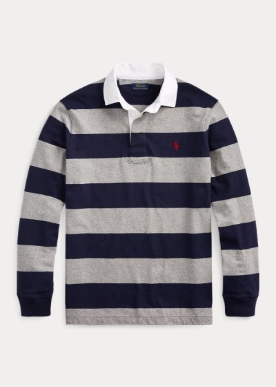 Camisa Polo Polo Ralph Lauren Hombre Grises / Azul Marino - The Iconic Rugby - PZXTA4510